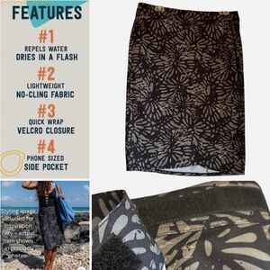 Ripskirt Hawaii Tropical Skirt Med Beach Cover Up Shibori Butterfly Boho Tribal